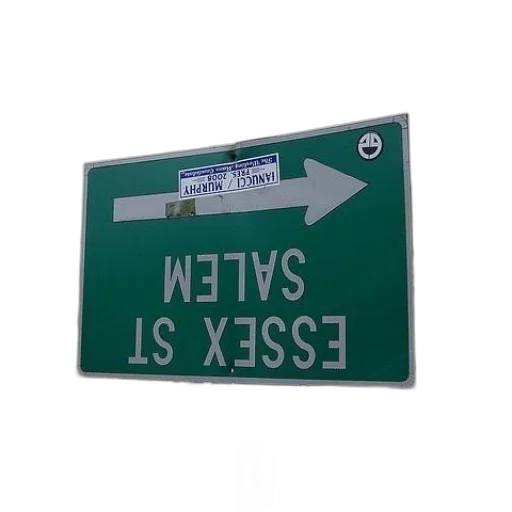 green, sign, white, letters transparent PNG cut-out