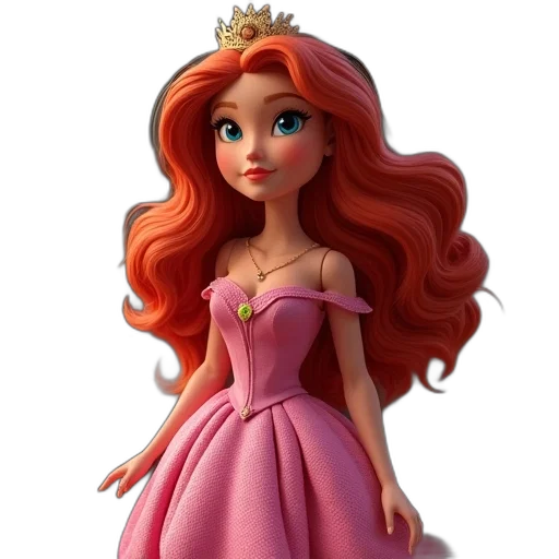 dress, crown, jewelry, 3d render transparent PNG cut-out