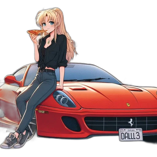 car, food, anime, cartoon transparent PNG cut-out
