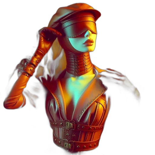 robot, staff, hat, face transparent PNG cut-out