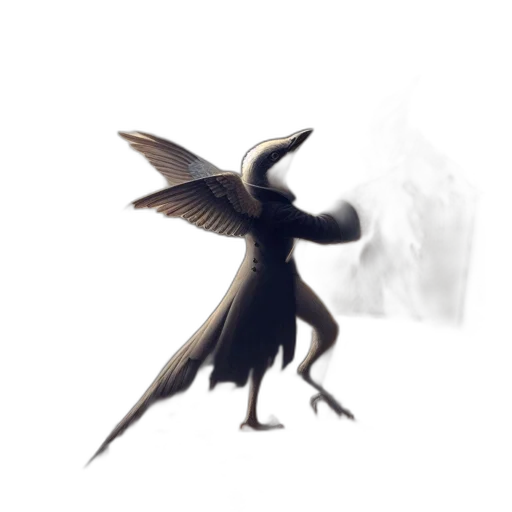 dragon, creature, staff, animal transparent PNG cut-out