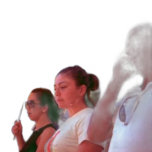 staff, face, photorealistic, vaporwave transparent PNG cut-out