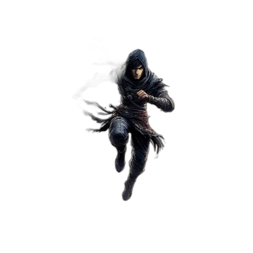 dragon, creature, jacket, weapon transparent PNG cut-out