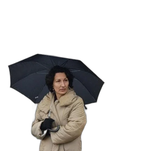 umbrella, jacket, staff, face transparent PNG cut-out