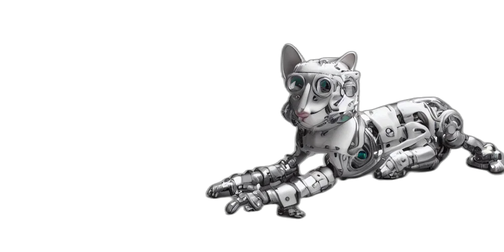 robot, animal, concept art, 3d render transparent PNG cut-out