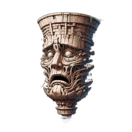 crown, mask, face, staff transparent PNG cut-out