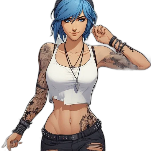 concept art, cyberpunk, pixel art, cartoon transparent PNG cut-out