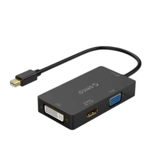 3d render, black, orico, adapter transparent PNG cut-out
