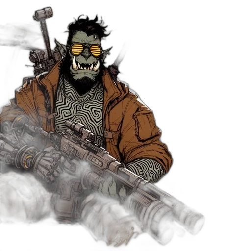 weapon, jacket, concept art, fantasy art transparent PNG cut-out
