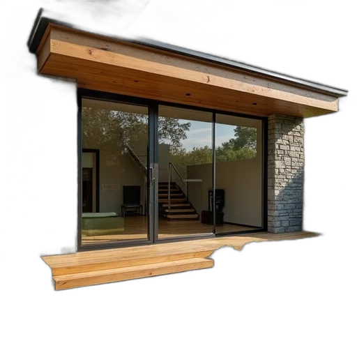 building, furniture, umbrella, 3d render transparent PNG cut-out