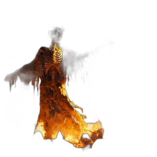dragon, dress, jacket, staff transparent PNG cut-out