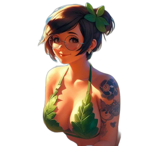 dress, staff, flower, crown transparent PNG cut-out