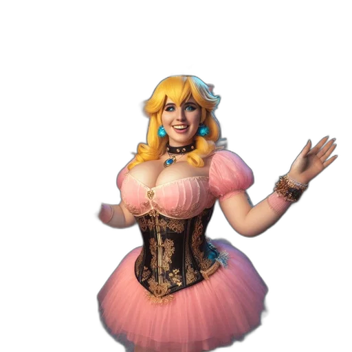 dress, staff, 3d render, concept art transparent PNG cut-out