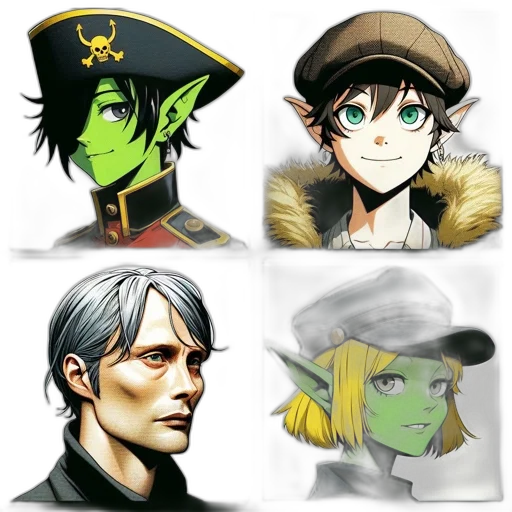 hat, fantasy art, concept art, anime transparent PNG cut-out