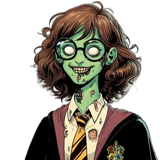 staff, face, creature, comic book art transparent PNG cut-out