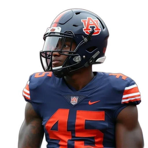 auburn, football, player, during transparent PNG cut-out