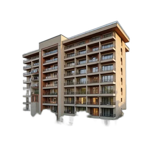 building, 3d render, photorealistic, concept art transparent PNG cut-out