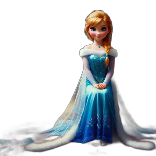 dress, crown, 3d render, concept art transparent PNG cut-out