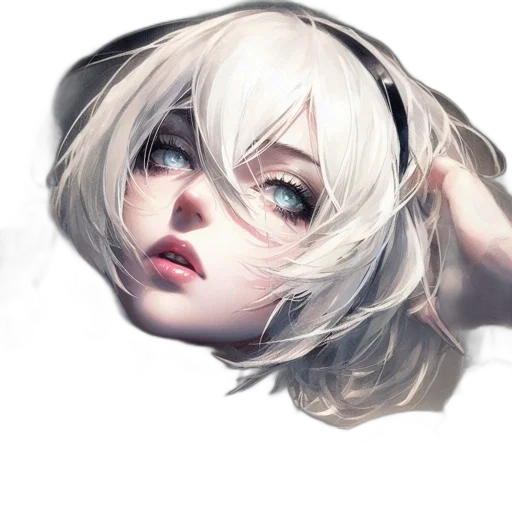 face, mask, hair, weapon transparent PNG cut-out