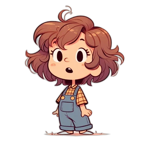 hair, creature, staff, jacket transparent PNG cut-out