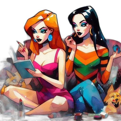 comic book art, concept art, cartoon, fantasy art transparent PNG cut-out