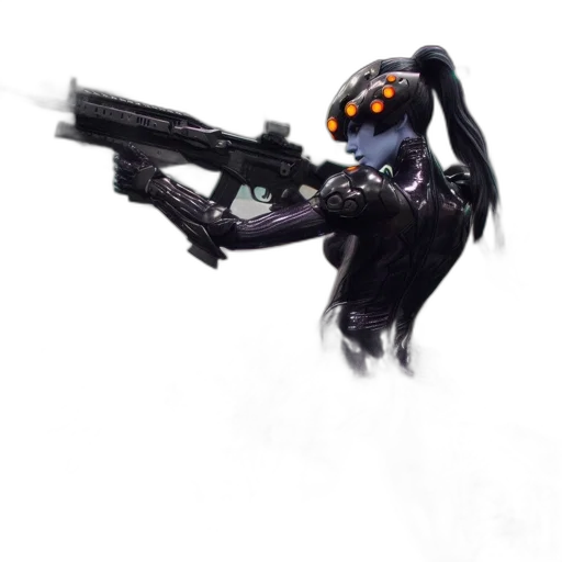 robot, weapon, creature, staff transparent PNG cut-out