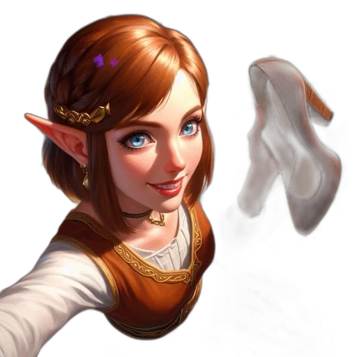 face, staff, crown, dress transparent PNG cut-out