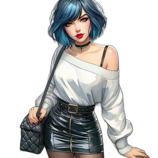 dress, jacket, staff, face transparent PNG cut-out