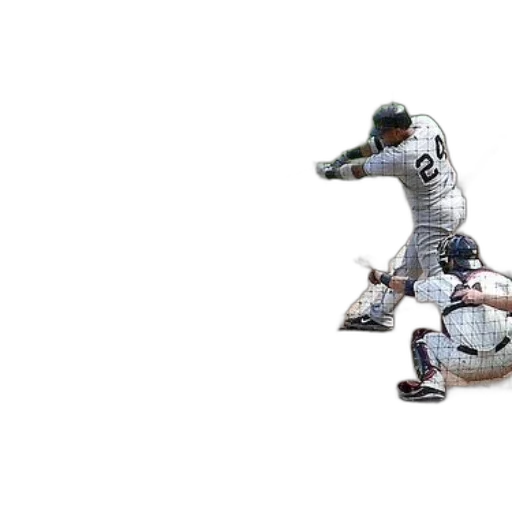baseball, player, white, uniform transparent PNG cut-out