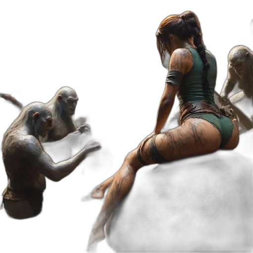 creature, concept art, 3d render, photorealistic transparent PNG cut-out