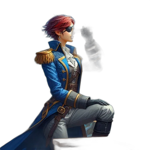 jacket, staff, sword, crown transparent PNG cut-out