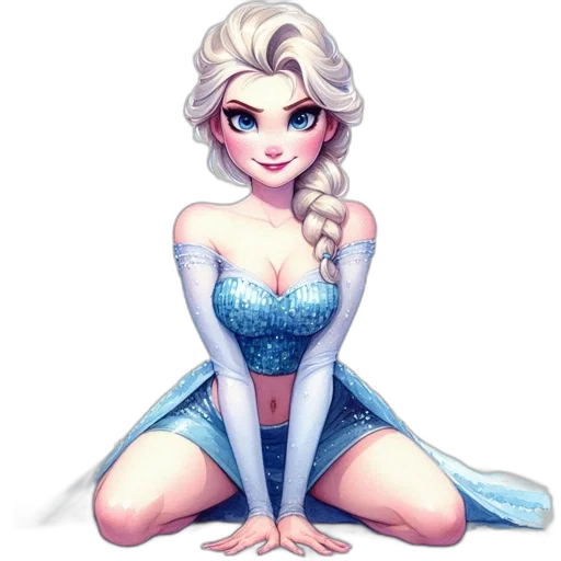 dress, fantasy art, cartoon, comic book art transparent PNG cut-out