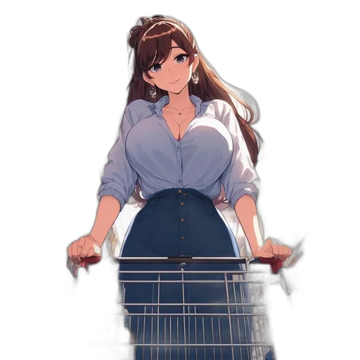 dress, jacket, weapon, staff transparent PNG cut-out