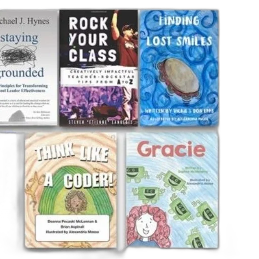 collage, book, covers, including transparent PNG cut-out