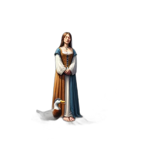 dress, staff, sword, jewelry transparent PNG cut-out