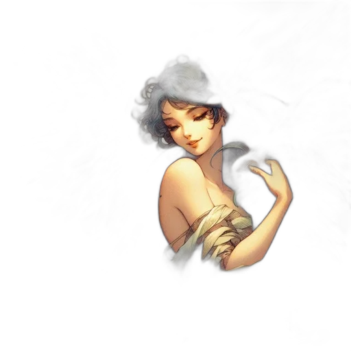 dress, jewelry, staff, mask transparent PNG cut-out