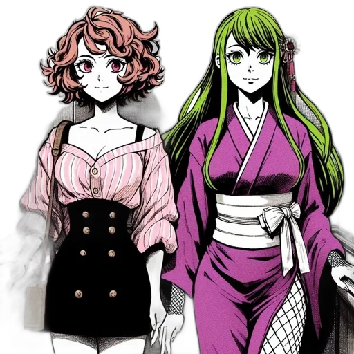 dress, concept art, anime, comic book art transparent PNG cut-out