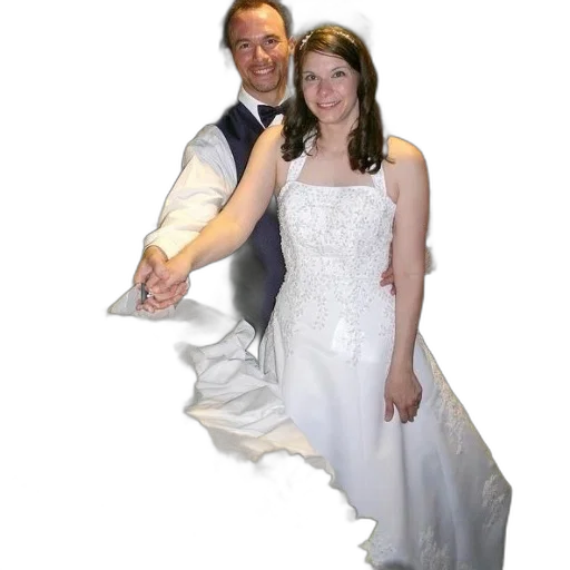 dress, staff, shoes, photorealistic transparent PNG cut-out