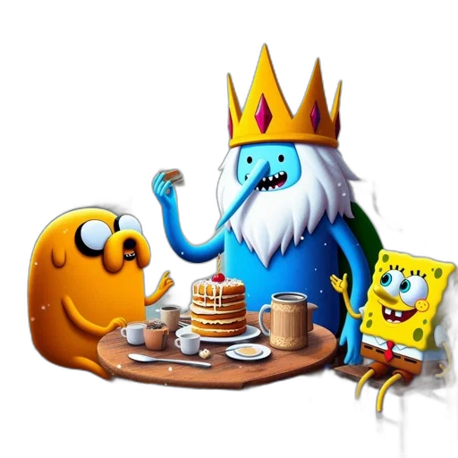 crown, food, concept art, 3d render transparent PNG cut-out
