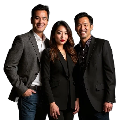 staff, jacket, cast, pose transparent PNG cut-out