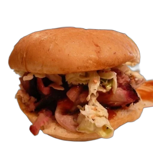 food, photorealistic, pulled, pork transparent PNG cut-out