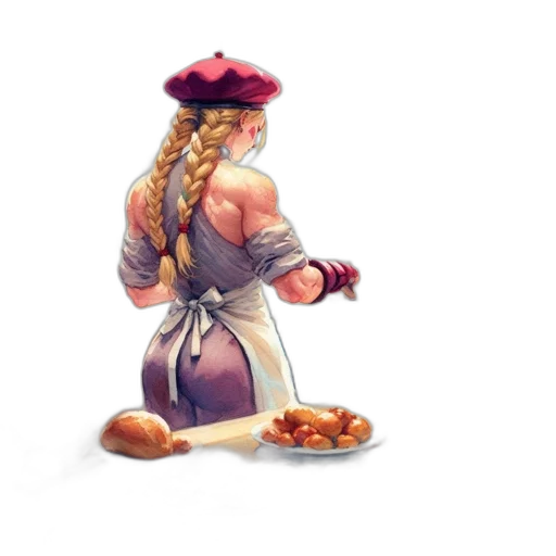 food, dress, staff, hat transparent PNG cut-out