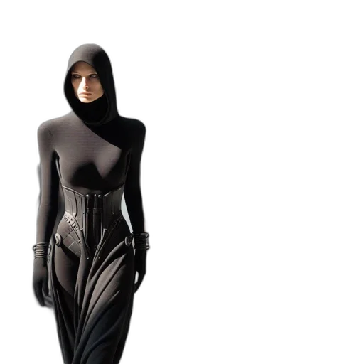 dress, 3d render, concept art, cyberpunk transparent PNG cut-out