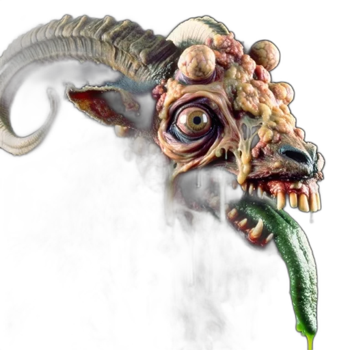 dragon, mask, creature, staff transparent PNG cut-out