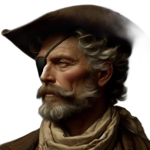 hat, face, staff, photorealistic transparent PNG cut-out