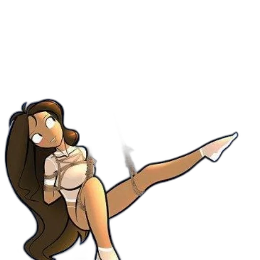 dress, staff, hair, cartoon transparent PNG cut-out