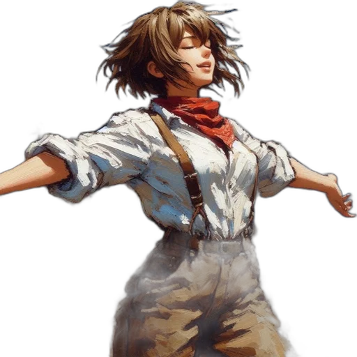 staff, dress, jacket, face transparent PNG cut-out