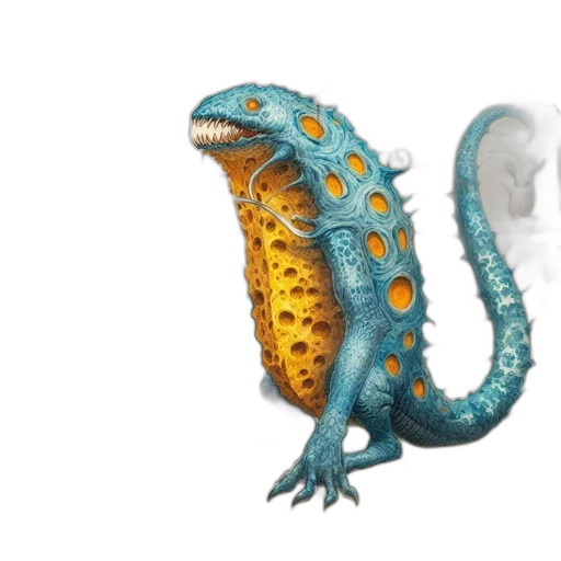 dragon, creature, animal, staff transparent PNG cut-out