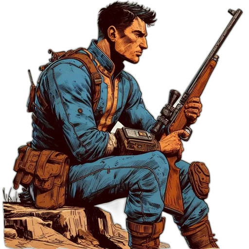 weapon, jacket, comic book art, concept art transparent PNG cut-out
