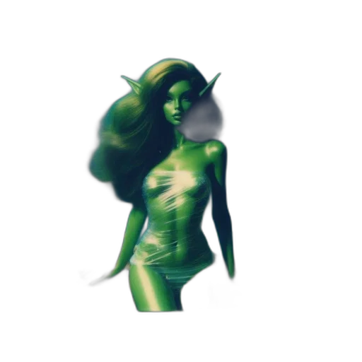 dress, creature, staff, mask transparent PNG cut-out